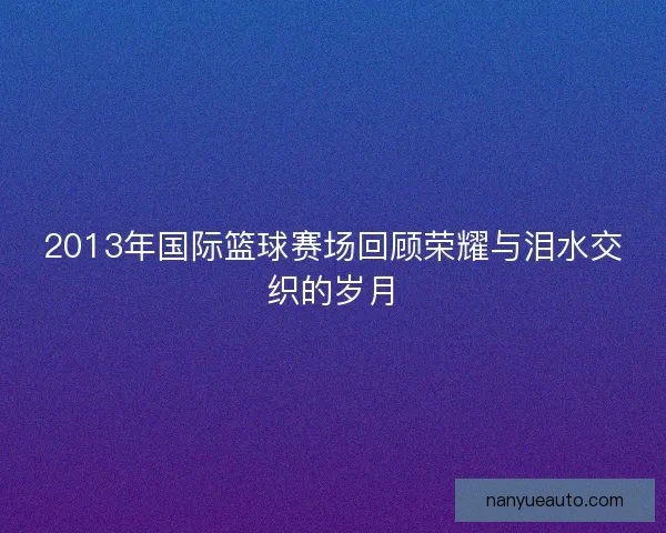 2013年国际篮球赛场回顾荣耀与泪水交织的岁月
